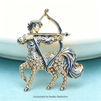 PENDRA Handsome Zodiac Sign Brooch