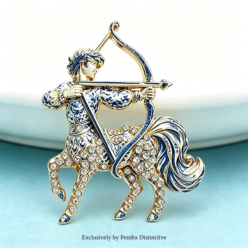 PENDRA Handsome Zodiac Sign Brooch