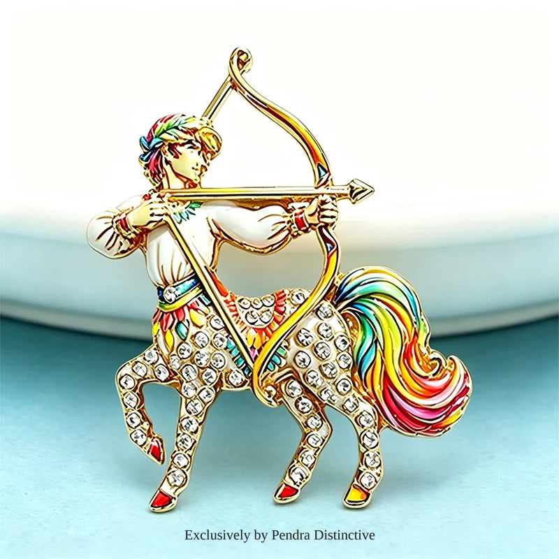 PENDRA Handsome Zodiac Sign Brooch