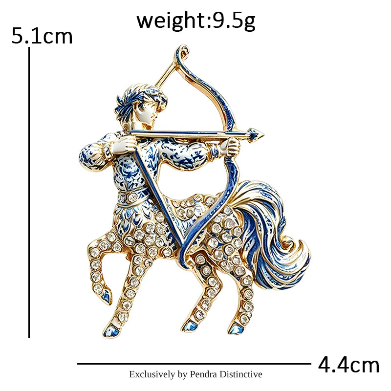 PENDRA Handsome Zodiac Sign Brooch