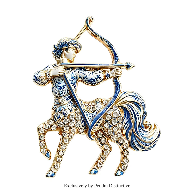 PENDRA Handsome Zodiac Sign Brooch