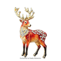 PENDRA Hart Antler Deer Brooch