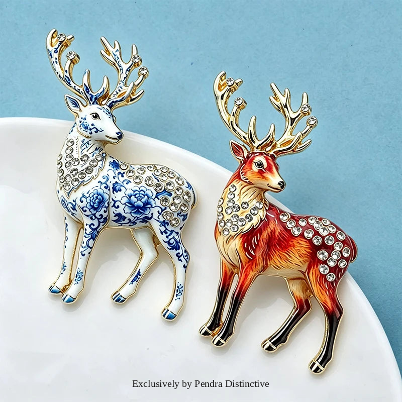 PENDRA Hart Antler Deer Brooch