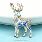 PENDRA Hart Antler Deer Brooch