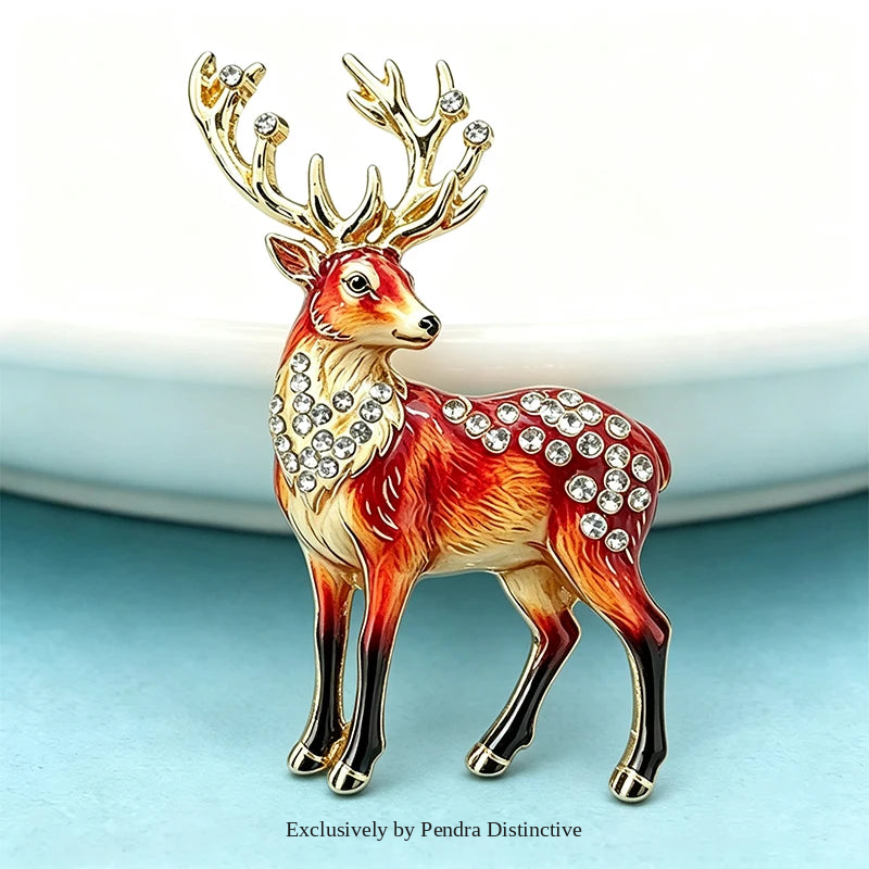 PENDRA Hart Antler Deer Brooch
