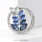 PENDRA Harvest Crystal Wheat Round Brooch