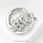 PENDRA Harvest Crystal Wheat Round Brooch