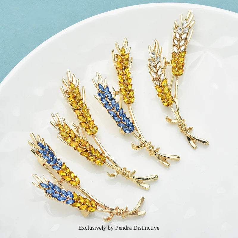 PENDRA Harvest Wheat Design Brooch