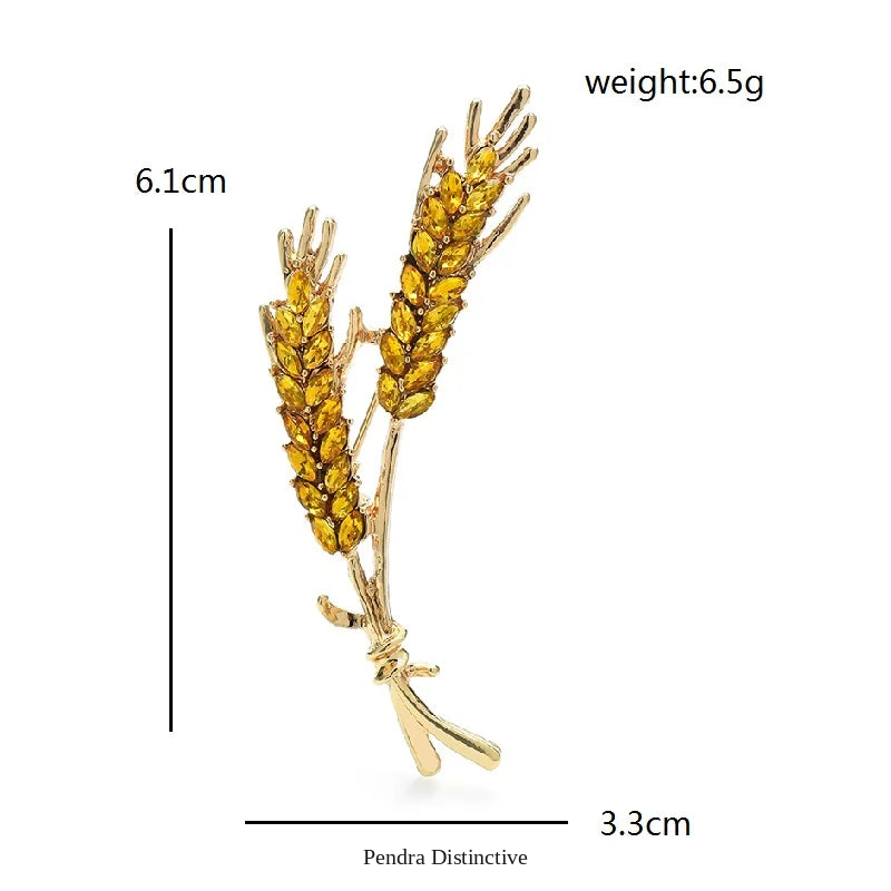 PENDRA Harvest Wheat Design Brooch