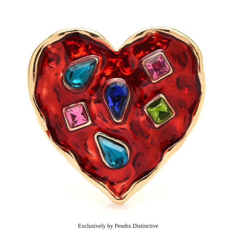 PENDRA Heart Brooch