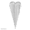 PENDRA Heartelle Tassel Heart Brooch
