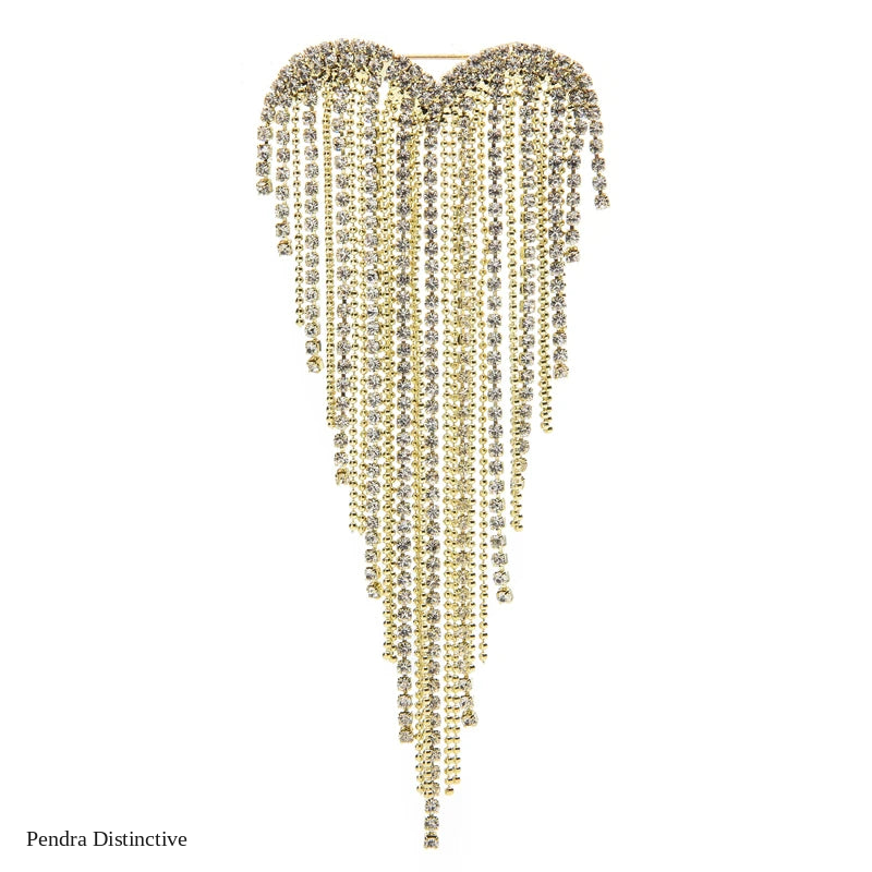 PENDRA Heartelle Tassel Heart Brooch
