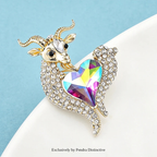 PENDRA Heartgoat Rhinestone Goat Brooch