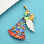 PENDRA Beauty Blow Horn Angel Brooch