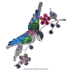 PENDRA Hummingara Full-Crystal Hummingbird Brooch
