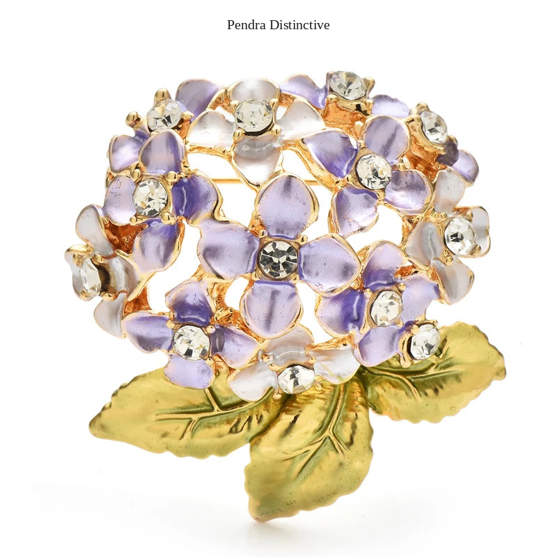 PENDRA Hydrangea Elegant Flower Brooch