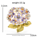 PENDRA Hydrangea Elegant Flower Brooch