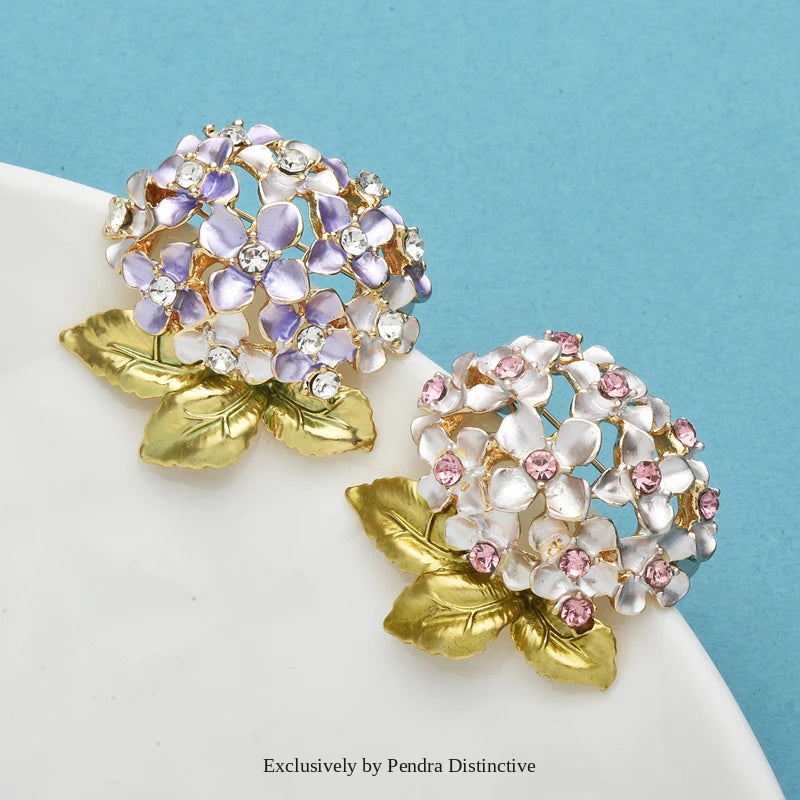 PENDRA Hydrangea Elegant Flower Brooch