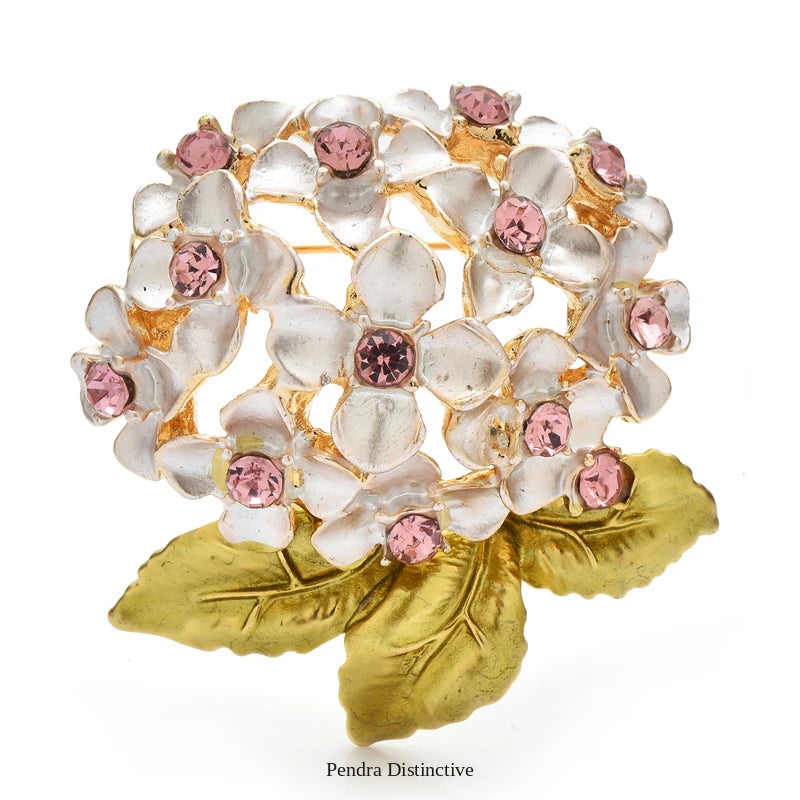PENDRA Hydrangea Elegant Flower Brooch