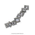 PENDRA Initiala Large Letter Rhinestone Brooch