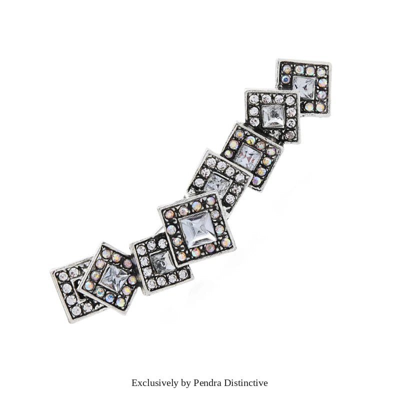 PENDRA Initiala Large Letter Rhinestone Brooch