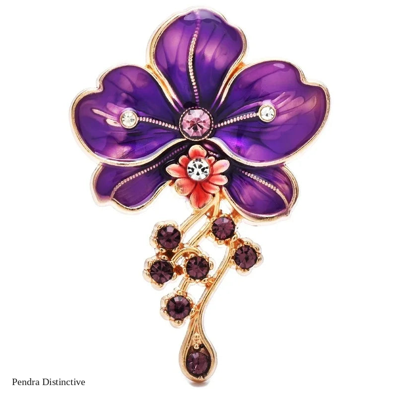 PENDRA Insectflora Insect and Flower Brooch