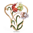 PENDRA Insectflora Insect and Flower Brooch