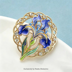 PENDRA Iriselle Famous Painting Iris Flower Brooch
