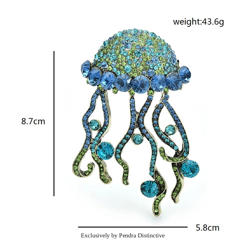 PENDRA Jellyflora Shining Jellyfish Brooch