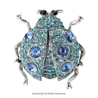 PENDRA Jewel Beetle Rhinestone Insect Brooch