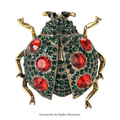PENDRA Jewel Beetle Rhinestone Insect Brooch