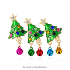 PENDRA Jingleberry Christmas Bell Tree Brooch