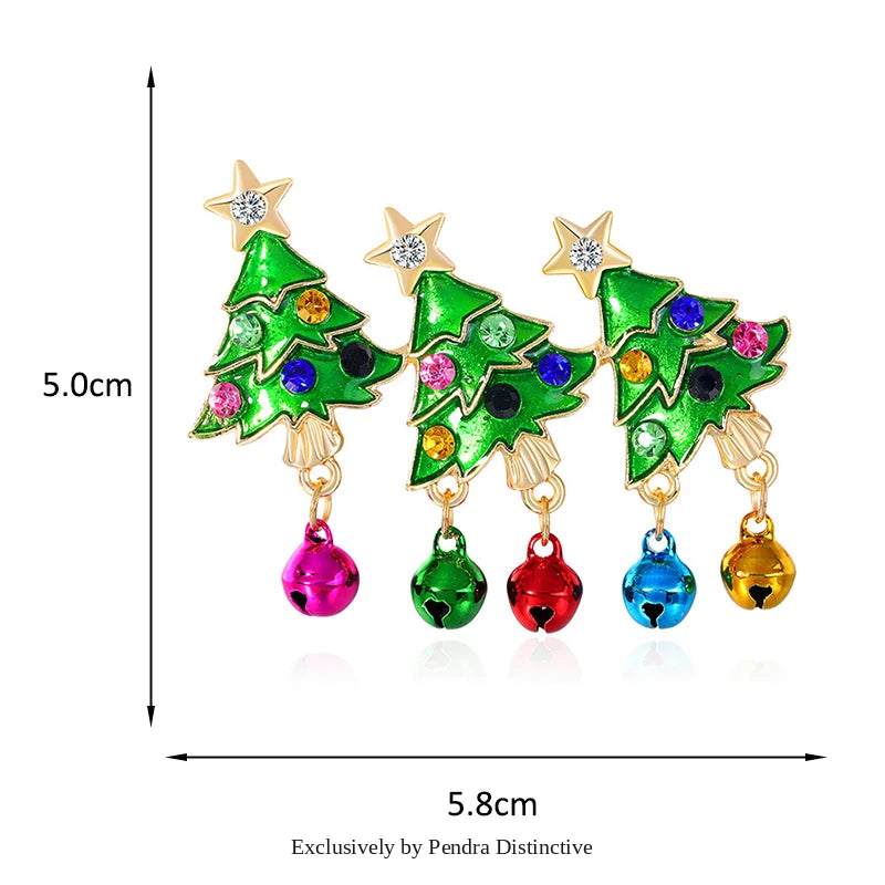 PENDRA Jingleberry Christmas Bell Tree Brooch