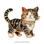 PENDRA Kitty Rhinestone Cat Brooch
