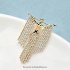 PENDRA Rhinstone Lady Figure Brooch