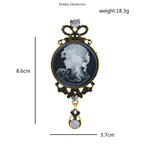 PENDRA Vintage Lady Head Badge Brooch