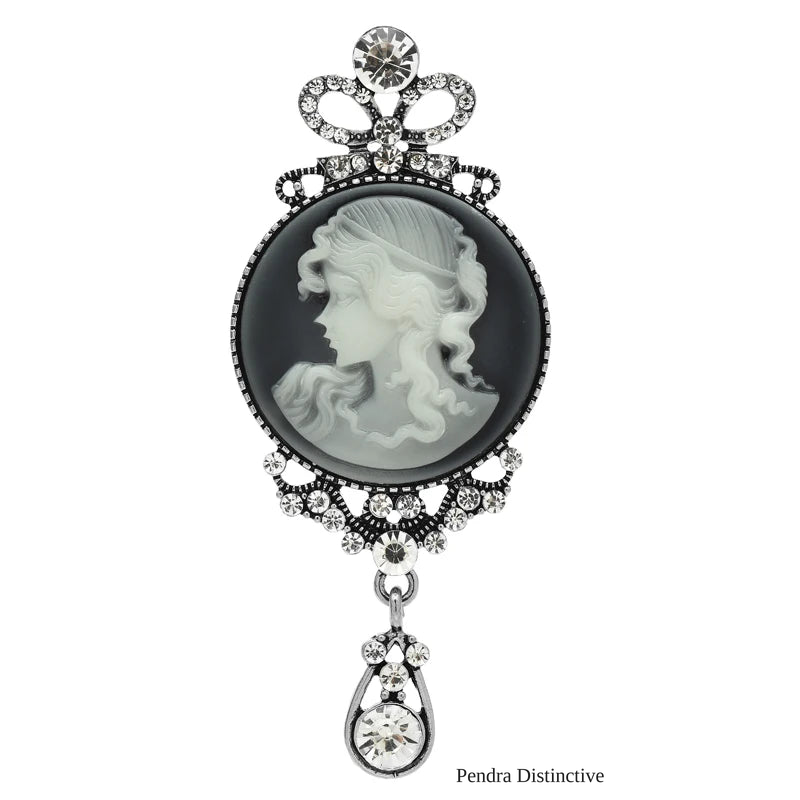 PENDRA Vintage Lady Head Badge Brooch
