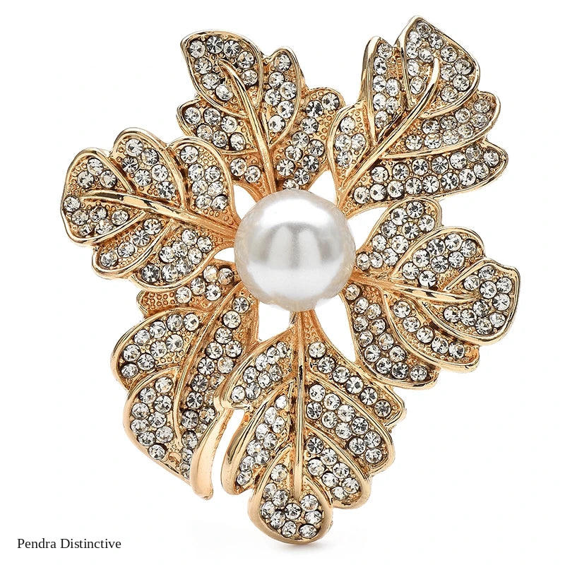 PENDRA Leafbloom Retro Leaf Flower Brooch