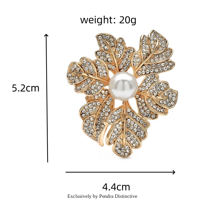 PENDRA Leafbloom Retro Leaf Flower Brooch