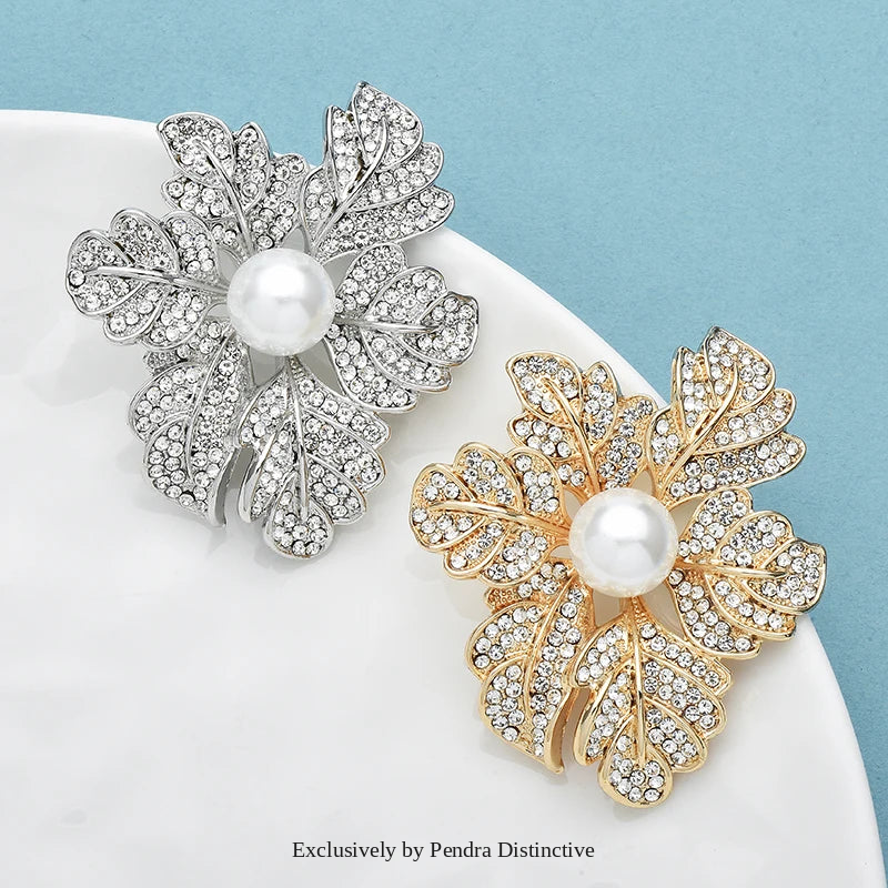 PENDRA Leafbloom Retro Leaf Flower Brooch