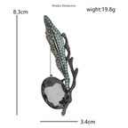 PENDRA Leafcrystal Crystal Leaf Brooch