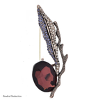PENDRA Leafcrystal Crystal Leaf Brooch