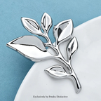 PENDRA Leafelle Stainless Steel Leaf Brooch
