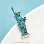 PENDRA Enamel Statue Of Liberty Lady Brooch