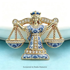 PENDRA Libra Zodiac Sign Brooch