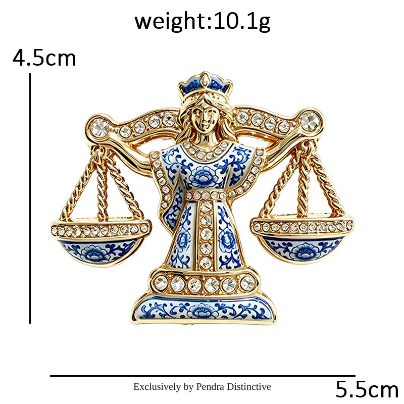 PENDRA Libra Zodiac Sign Brooch