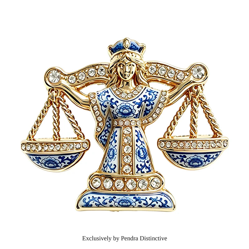 PENDRA Libra Zodiac Sign Brooch