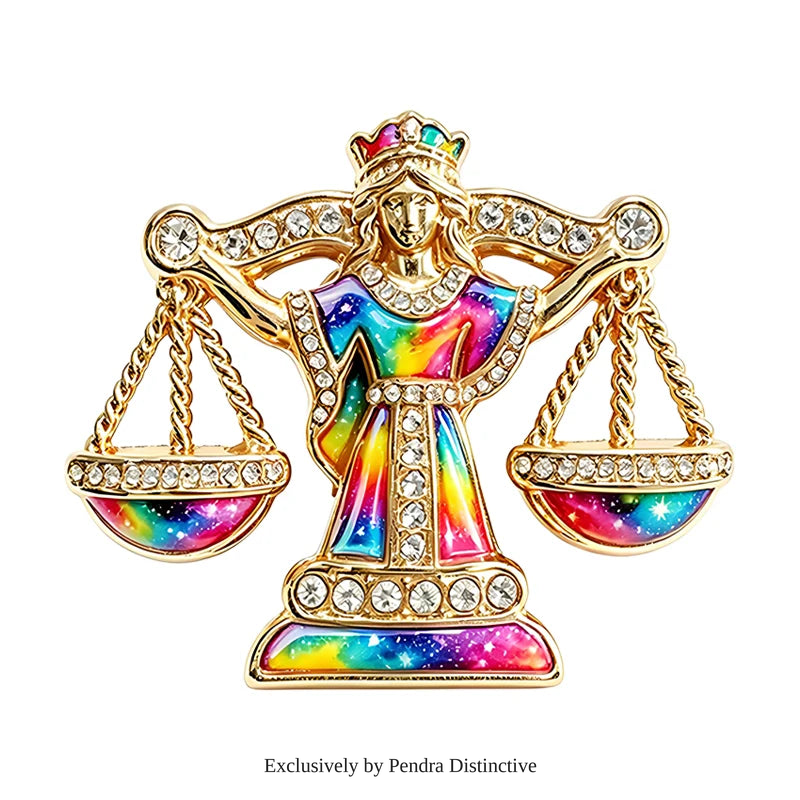 PENDRA Libra Zodiac Sign Brooch