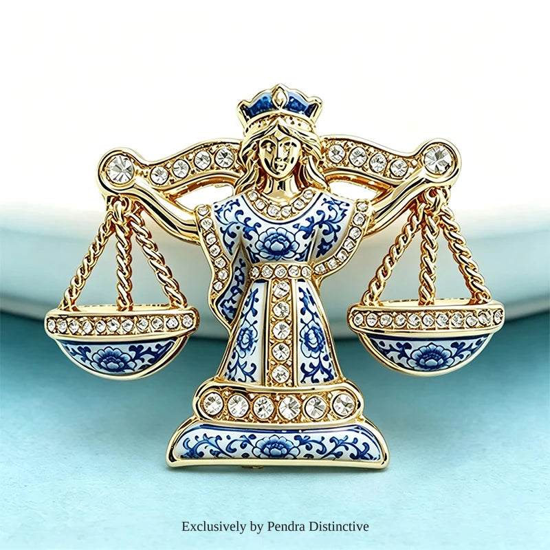PENDRA Libra Zodiac Sign Brooch
