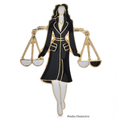 PENDRA Enamel Libra Lady Brooch